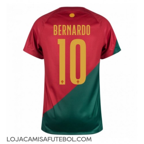 Camisa de Futebol Portugal Bernardo Silva #10 Equipamento Principal Mundo 2022 Manga Curta